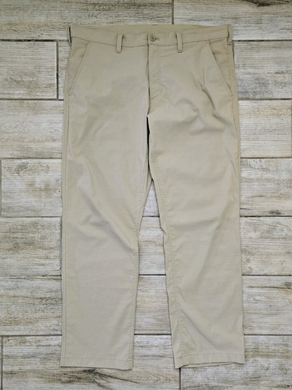 Eddie Bauer Mens Horizon Takeoff Stretch Chino Pants Khaki Performance 38W 32L